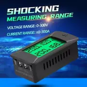 DC 0-300V 100A 200A 300A Voltmeter Ammeter Wattmeter Digital LCD Battery Tester