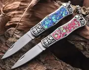 Mini-Folding Camping multifunction Pocket Knife Fishing fruit Outdoor Hunting AU