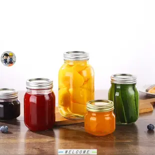 Screw Cap Mason Airtight Preserve Jars Glass Food Storage