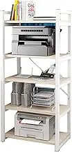 Printer Stand,Floor-Standing Fax Machine Stand,5layer Metal Framework Storage Rack,for Home Office Printer Fax Files Books(White)