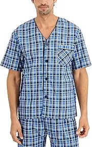 [Hanes] Men's Short Sleeve Nightwear Pajama, Short PJ Set