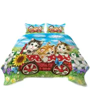 Cute Cat Drawings for Kids Kitten in Wagon Coverlet