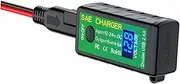 USB-c Charger for Motorcycle 4.8a Dual Output Charger Hub for Mobile Phone SAE to USB-c Adapter Voltage Meter