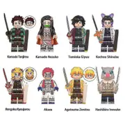 8pcs Combo Demon Slayer Series Assembly Building Blocks Minifigure