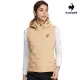 【LE COQ SPORTIF 公雞】休閒經典羽絨背心 女款-卡其色-LWS62328