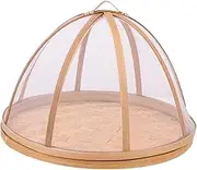 STOBAZA Protective Food Bamboo Cover Fine Mesh Insect Netting Fly and Mosquito Barrier Practical Food Cover for Camping