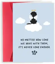 Dog Sympathy Card, Cute Pet Loss Cards, Dog Memorial Sympathy Gifts for Loss of