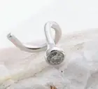 New Piercing Nose Real White Gold 750 Brilliant Nose Stud Diamond 0,03 Carat