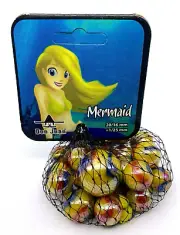 Net Bag 21 Mermaid Glass Marbles from Netherlands Vacor Don Juan Spumoni in US