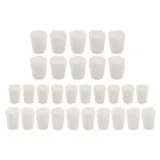 Rubber Tapered Plug 00# - 3# 3 Assorted Sizes Stopper White 30 Pieces