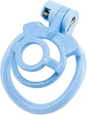 Inverted Chastity Cage SM Lightweight Small Penis Ring Sissy Chastity Cage Sex Toys Male Beginner Cage Chastity Device with 4 Penis Ring to Prevent Erection