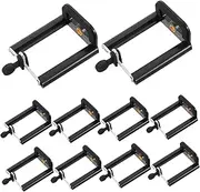 FUTUREORYY 10pcs Lightweight Clamp Phone Holder for Adjustable Grip for Travel and Outdoor Activities Portable and Secure Mobile Phone Mount for Documenting Adventures