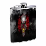 Scary Clowns D6 Flask 8oz Stainless Steel Hip Drinking Whiskey