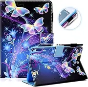 Ausmix for iPad 9th/8th/7th Generation Case, ipad Cover 10.2 Inch 2021/2020/2019, PU Leather Protective Smart Cover for iPad 9th/8th/7th Gen 10.2 inch Case with Auto Wake/Sleep, Beautiful Butterfly