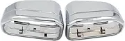 Car Stainless Steel Exhaust Tip Square Exhaust Tip Compatible For BMW X3 LCI G01 30i Ix EX X4 LCI G02 30iX Muffler Tip Nozzle(Silver)