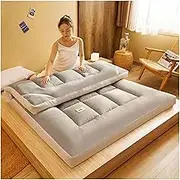 Japanese Tatami Mattresses, Japanese Floor Futon Mattress, Futon Floor Mattress, Soft, Portable, Foldable, Roll Up Mattress Dormitory Lounger Pillow Bed(A,90 * 200cm)