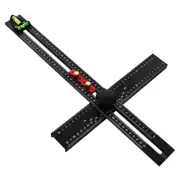 Woodworking Scriber And Drilling Guide, T Square Ruler With Clear Angles Marking