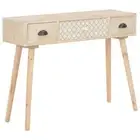 vidaXL Console Table with 3 Drawers 100x30x73 cm Solid Pinewood