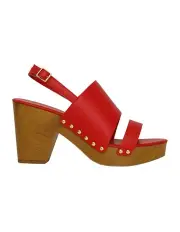 [Belle & Bloom] Fire On Fire Clog Shoe in Red