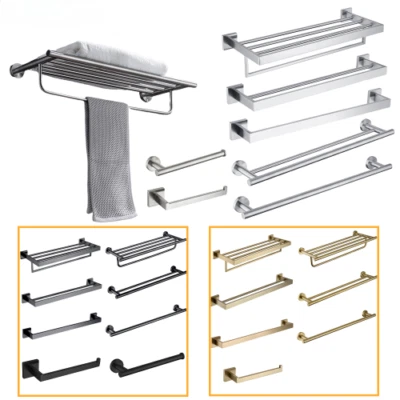 Stainless Steel Hardware Set Towel Rail Rack Gold Towel Bar Shelf Towel Holder