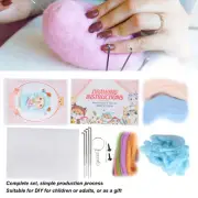 Needle Felting Wool Sheep Doll Plush Doll Making Package For Beginner 206 Blue