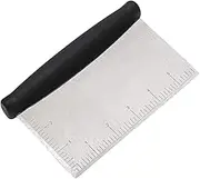 Dough Cutter for Kitchen, Stainless Steel Dough Scraper Tool with Contoured Grip, Food Scraper for Baking and Cooking