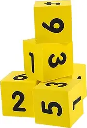 ERINGOGO 5pcs Eva Dice Educational for Lightweight Game Props for Indoor Outdoor Fun for Theme Parties and Learning Activities