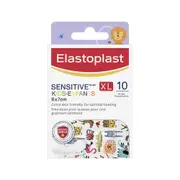 Elastoplast Plaster Sensitive Kids Xl 6x7Cm 10pk - Short Dated Clearance