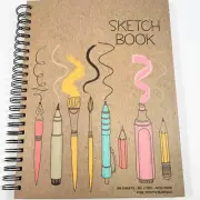Sketch Book 9"x12" Drawing Paper Spiral Sketchbook 88 Sheets Fine Tooth Surface