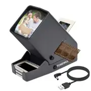 35mm Slide and Film Viewer Negative Viewer Desk Top LED Lighted Illuminated 3X