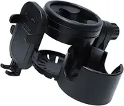 Wheelchair Cup Holder, 360° Rotation Anti-Spill Walker Cup Holder, Lightweight Baby Stroller Organizers for Motorcycle, Bicycles, Hiking, Travel, Outdoor