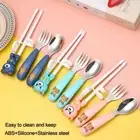Dinnerware Children Tableware Set Learning Chopsticks Spoon Fork Chopsticks Set