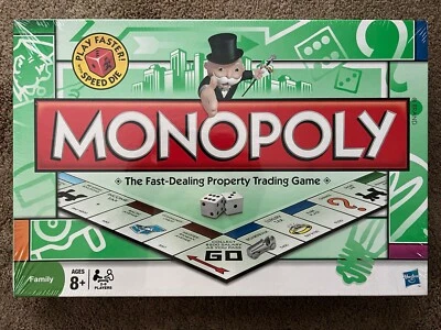 MONOPOLY Board Game with Speed Die BRAND NEW in Shrink Wrap Sealed