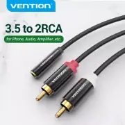 Vention Jack 3.5 Mm to 2 RCA Cable Female to Male Audio Cable Aux Splitter