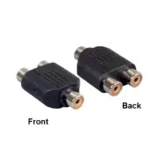 Kentek RCA Female to 2-RCA Female Audio Y-Adapter Extension TV DVD Car MP3 MP4