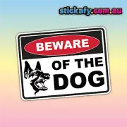 Beware of the Dog Sticker | Vinyl Car Decal Funny Aussie Meme Adult Humor