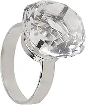 Luxshiny Engagement Ring Props Wedding Ring Decoration Props Wedding Party Simulated Ring Props Glass Wedding Photo Simulated Rings Transparent Alloy