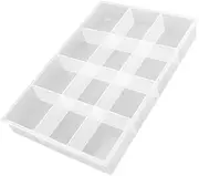 HOMSFOU Jewelry Display Storage Tray Multi-grids Plastic Jewelry Organizer for Rings Earrings