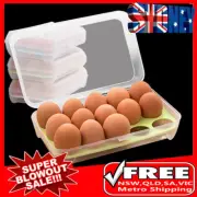 15 Eggs Holder Food Storage Plastic Egg Box Refrigerator Egg Case Egg Container