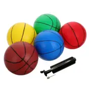 6pcs Mini Basketball Basketball Set with Pump for Children Soft Small