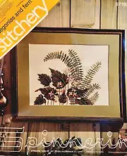 Vintage Spinnerin BEGONIAS AND FERN Stitchery Kit 14”x 18” Marjorie Gosz Design
