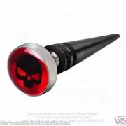 Alchemy Gothic Doom Faux Ear Stretcher Earring Stud Red Black Skull Biker Punk