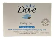 Dove Baby Bar Soap, Rich Moisture, 3.17 oz (Pack of 2)