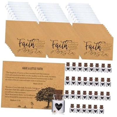 Bulk 30 Have a Little Faith Card Christian Gifts for Women, School 1ml-30pcs