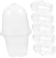 BCOATH 15Pcs Transparent Nursery Pots with Drainage Cover for Succulent and Seedling Planting Durable Plant Pots for Home Gardening and Balcony Use