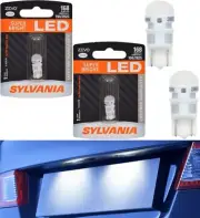 Sylvania ZEVO LED Light 168 White 6000K Two Bulbs License Plate Tag Upgrade Lamp
