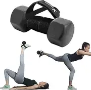 Xuuza 2 Pack Weight Tibialis Trainer, Nylon Arm Ankle Strap for Dumbbell Tib Bar Up to 11 lb, Hook & Loop Fastening Strength Training for Knees Calf Toes, No Slipping, Adjustable, for Women Men