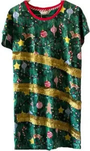 Peter Alexander Women’s Xmas Sleep Night Shirt Pj Tinsel BNWTS RRP $99.95 Size M