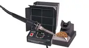60W Soldering Iron + Fume Extractor 240V - Metal Supplied with iron stand and dry tip cleaner
