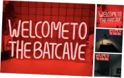 Welcome to the Batcave Neon Signs for Wall Decor,Dimmable Gotham Bat Business